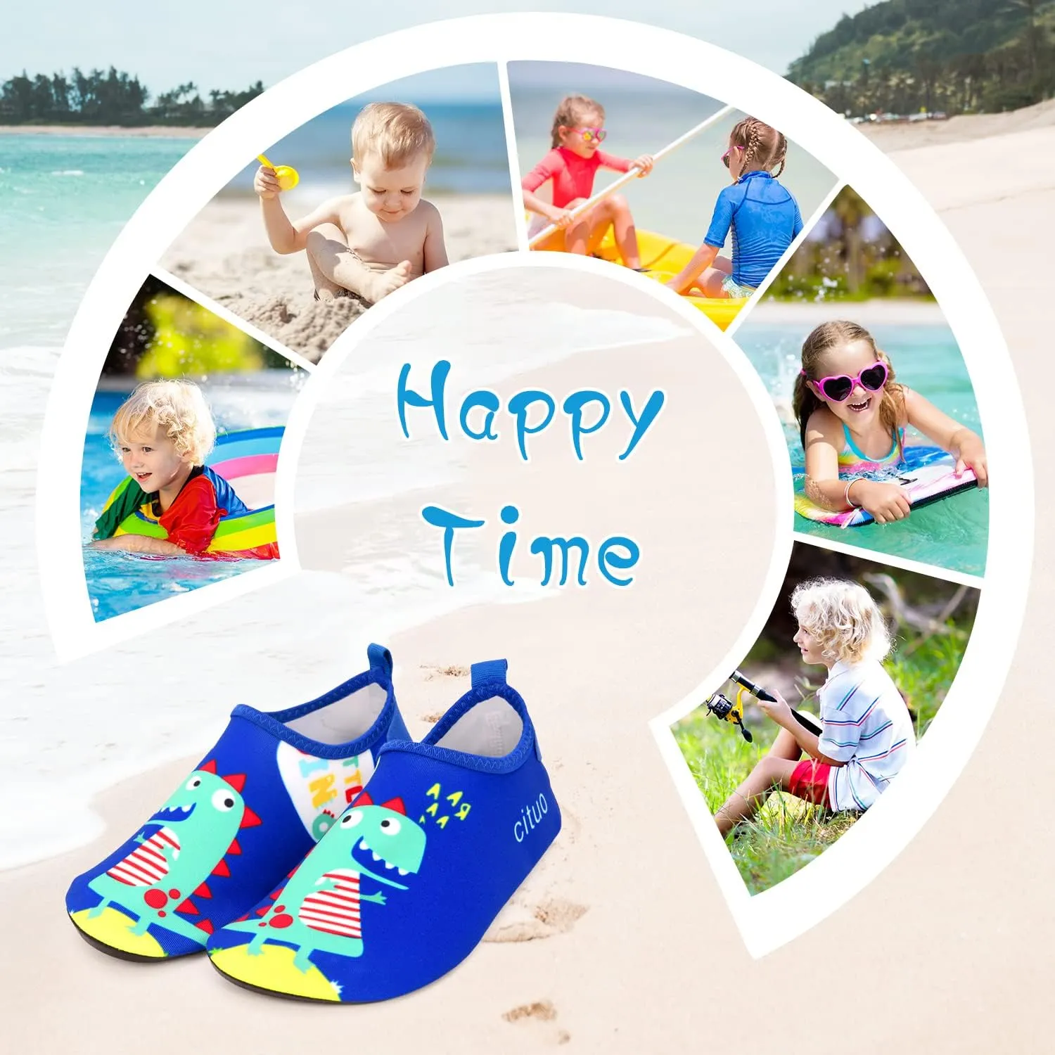 Water Shoes for Kid Outdoor Quick Dry Barefoot Aqua Socks for Sport Beach Swim Surf Lightweight Toddler Little Girl Boy