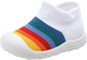 Winter Shoes Toddler Boy Shoes Girls Sole Slipper Socks Shoes Rubber Soft Boys Baby High Top Sneakers for Kids